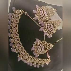 Gold and Purple Jewelry Set